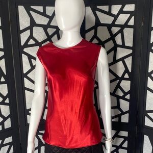 Elegant Red Sleeveless Top